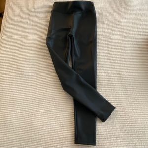 Faux leather leggings, fleece lined! Size S